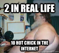 2 in real life 10 hot chick in the internet  