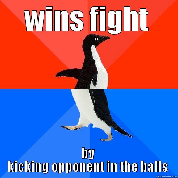 cheap moves - WINS FIGHT BY KICKING OPPONENT IN THE BALLS Socially Awesome Awkward Penguin