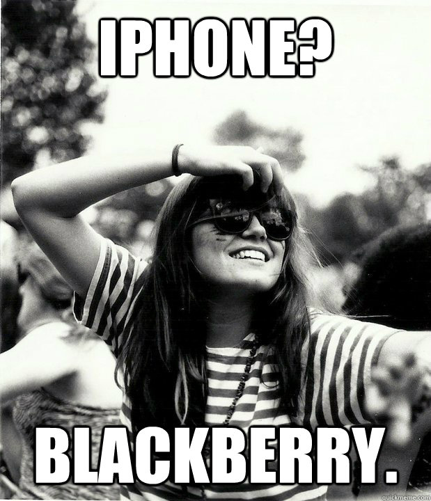 iPhone? Blackberry.  Georgetown Hipster