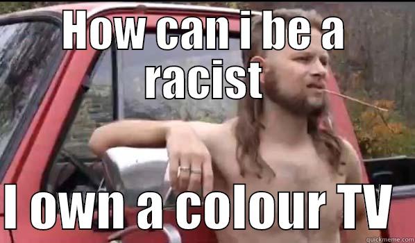 HOW CAN I BE A RACIST  I OWN A COLOUR TV  Almost Politically Correct Redneck