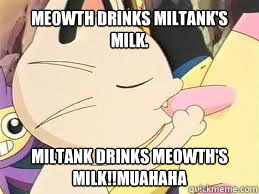 Meowth drinks Miltank's milk. Miltank drinks meowth's MILK!!Muahaha - Meowth drinks Miltank's milk. Miltank drinks meowth's MILK!!Muahaha  Misc