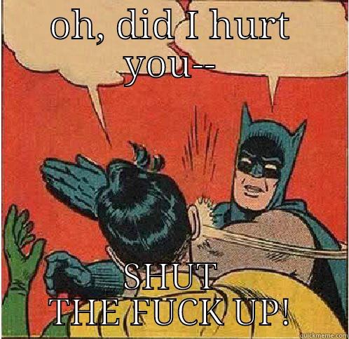 OH, DID I HURT YOU-- SHUT THE FUCK UP! Batman Slapping Robin