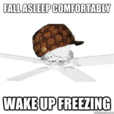 fall asleep comfortably wake up freezing  
