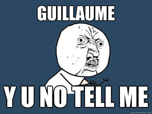 Guillaume y u no TELL ME  Y U No