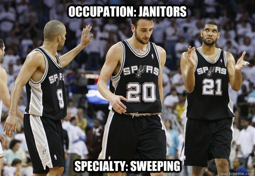 Occupation: Janitors Specialty: Sweeping - Occupation: Janitors Specialty: Sweeping  Spurs Sweep