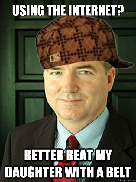 USING THE INTERNET? BETTER BEAT MY DAUGHTER WITH A BELT  Scumbag Judge William Adams