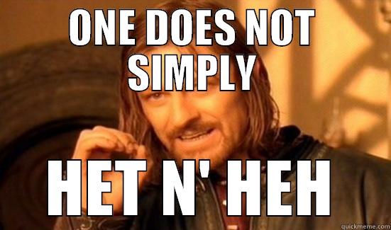 ONE DOES NOT SIMPLY HET N' HEH Boromir