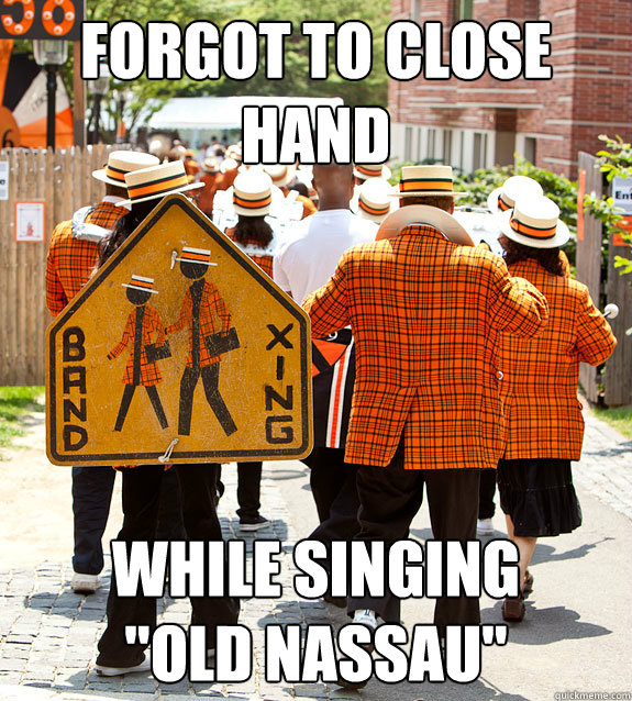 forgot to close hand while singing
