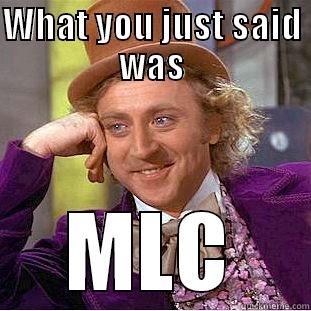 WHAT YOU JUST SAID WAS MLC Condescending Wonka