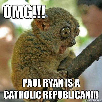 OMG!!! PAUL RYAN IS A CATHOLIC REPUBLICAN!!!  OMG Bush Baby