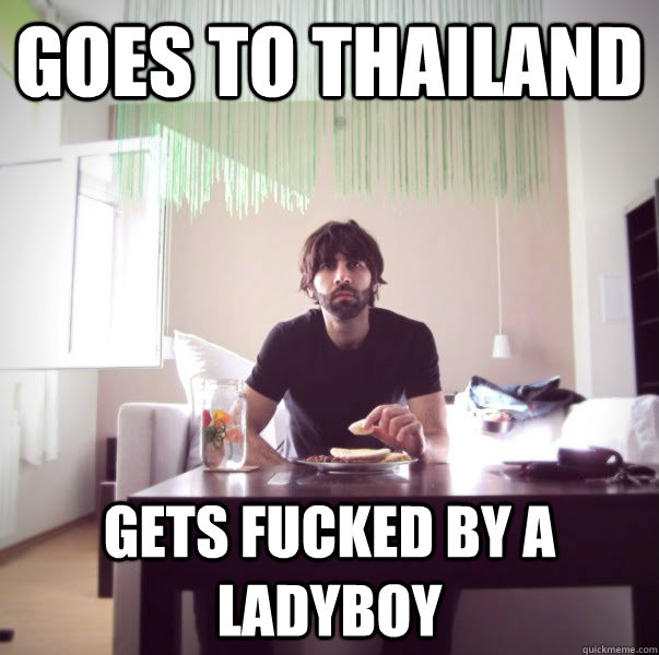 goes to thailand gets fucked by a ladyboy  Mistranslated Roosh