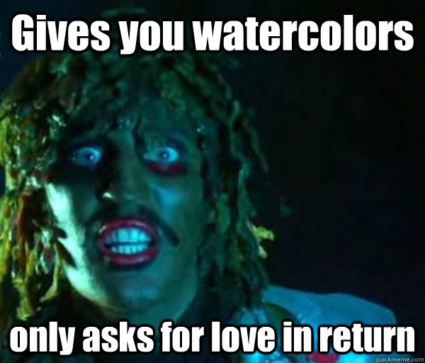 Gives you watercolors only asks for love in return - Gives you watercolors only asks for love in return  Good guy old greg
