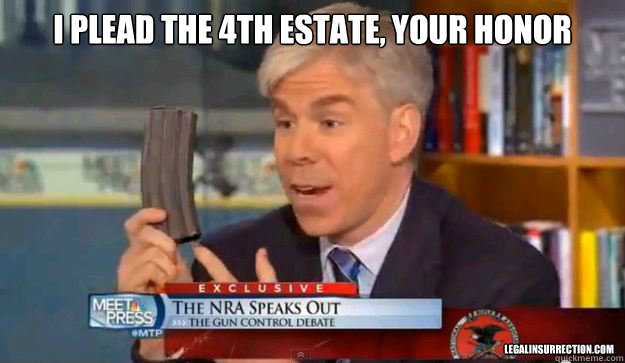 I plead the 4th Estate, Your Honor  LegalInsurrection.com - I plead the 4th Estate, Your Honor  LegalInsurrection.com  David Gregorys Privilege