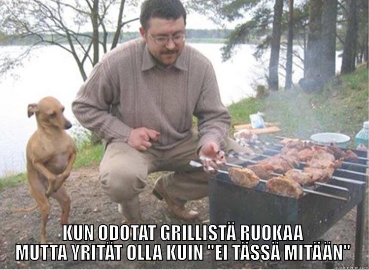  KUN ODOTAT GRILLISTÄ RUOKAA MUTTA YRITÄT OLLA KUIN 