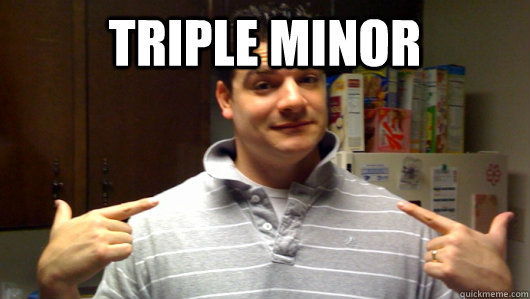 triple minor   5th Year College Senior