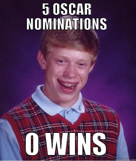 5 OSCAR NOMINATIONS 0 WINS Bad Luck Brian