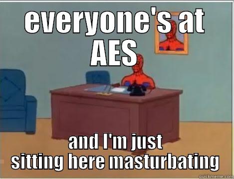 EVERYONE'S AT AES AND I'M JUST SITTING HERE MASTURBATING Spiderman Desk
