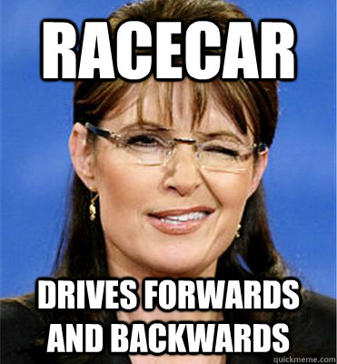 Racecar Drives forwards and backwards  