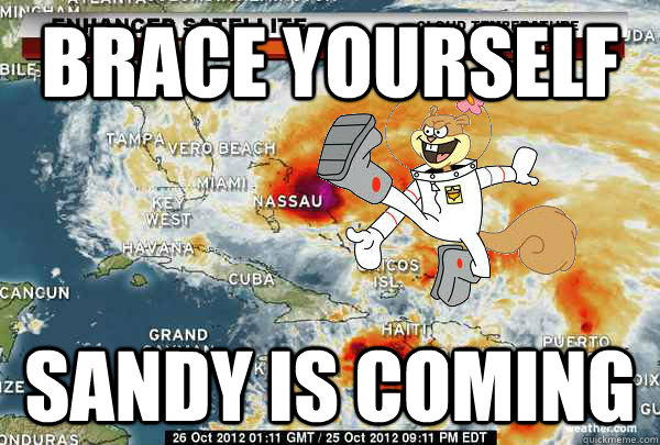 Brace Yourself Sandy is coming  Hurricane Sandy