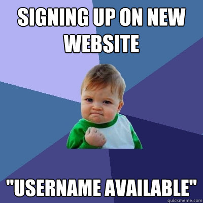 Signing up on new website 