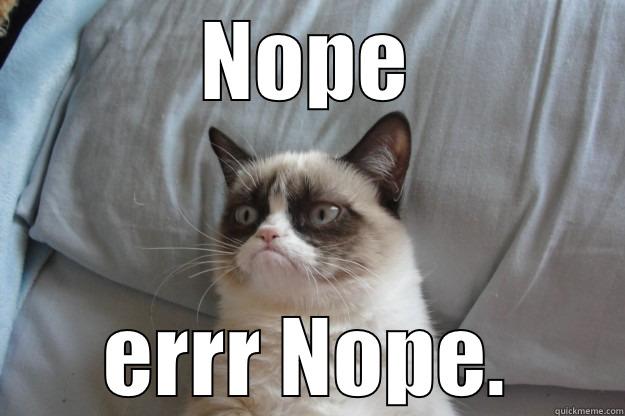 NOPE ERRR NOPE. Grumpy Cat