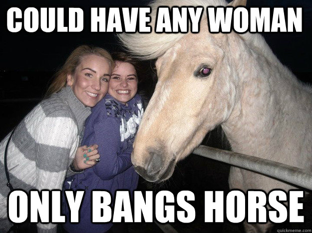 Could have any woman Only bangs horse  Ridiculously Photogenic Horse