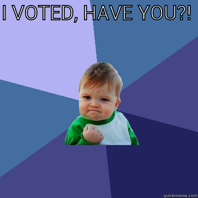I VOTED, HAVE YOU?!   Success Kid