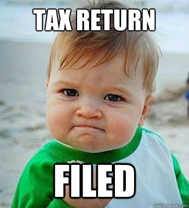 Tax Return FILED  Victory Baby