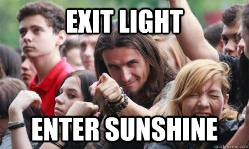 Exit Light Enter sunshine  Ridiculously Photogenic Metal Fan