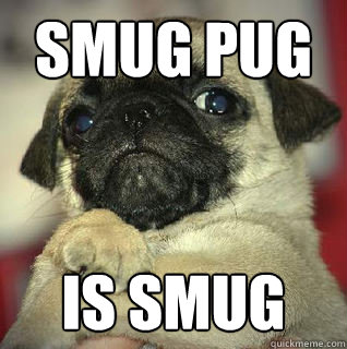 Smug pug is smug - Smug pug is smug  SMUG PUG