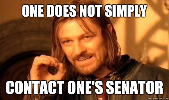 One Does Not Simply Contact One's Senator  Boromir