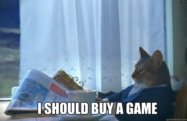  I should buy a game  Sophisticated Cat