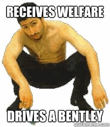 receives welfare drives a bentley  