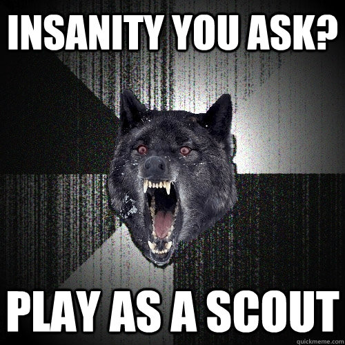 Insanity you ask? Play as a Scout  Insanity Wolf