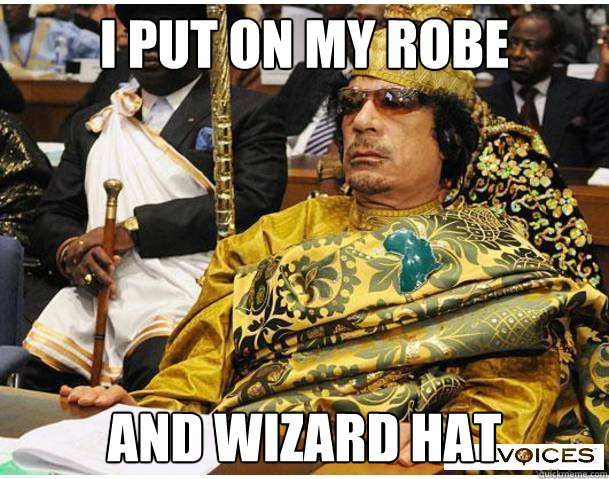 I put on my robe and Wizard HAT - I put on my robe and Wizard HAT  Robe and Wizard Hat
