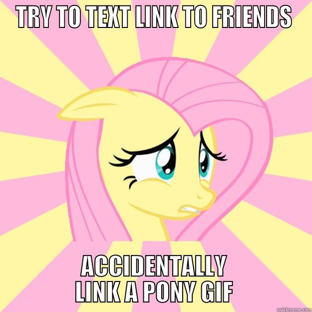 TRY TO TEXT LINK TO FRIENDS ACCIDENTALLY LINK A PONY GIF Socially awkward brony
