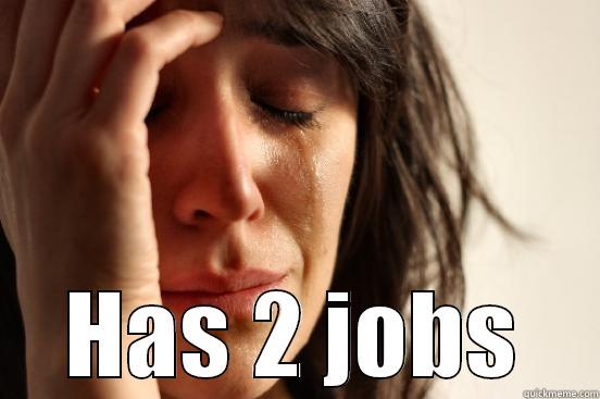  HAS 2 JOBS First World Problems