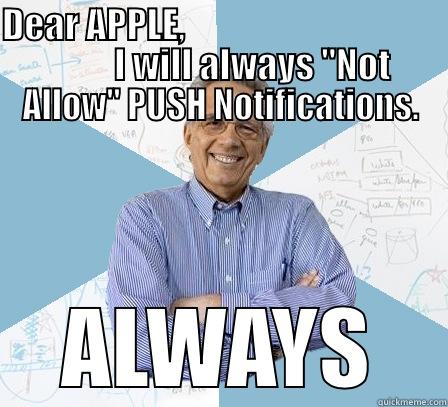 DEAR APPLE,                                              I WILL ALWAYS 