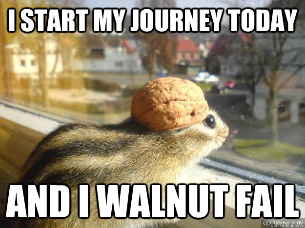 I start my journey today And I walnut fail  