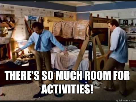  There's so much room for activities!  Step Brothers Bunk Beds