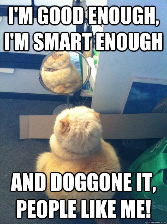 I'm Good Enough, I'm Smart Enough and Doggone It, People Like Me! - I'm Good Enough, I'm Smart Enough and Doggone It, People Like Me!  Affirmation Cat