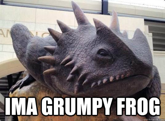  Ima grumpy frog  Grumpy Horned Frog