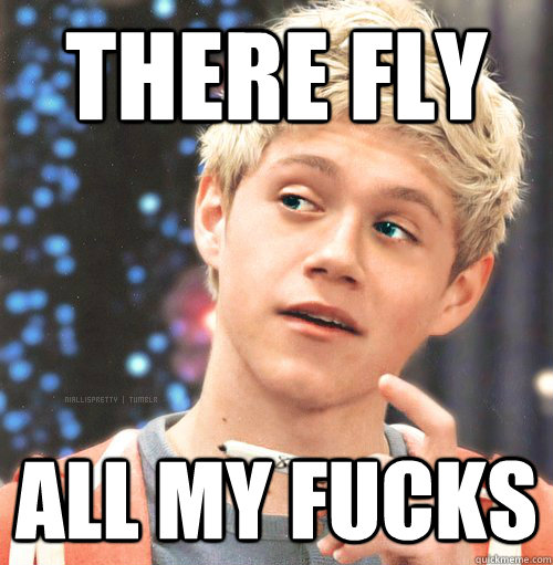 There fly All my fucks  Niall-Meme