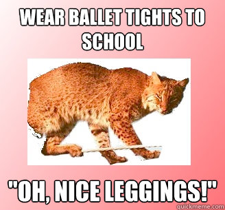 wear ballet tights to school 