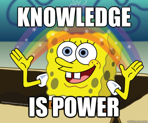Knowledge is power  Spongebob rainbow