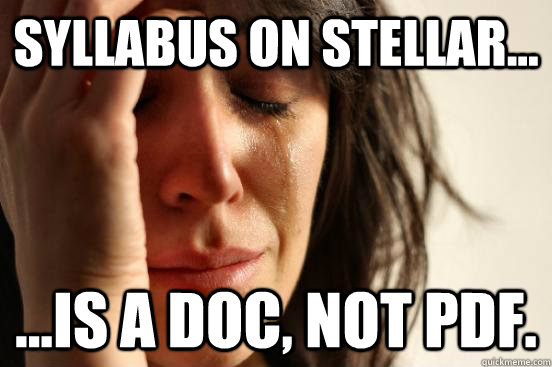 Syllabus on Stellar... ...is a DOC, not PDF.  First World Problems
