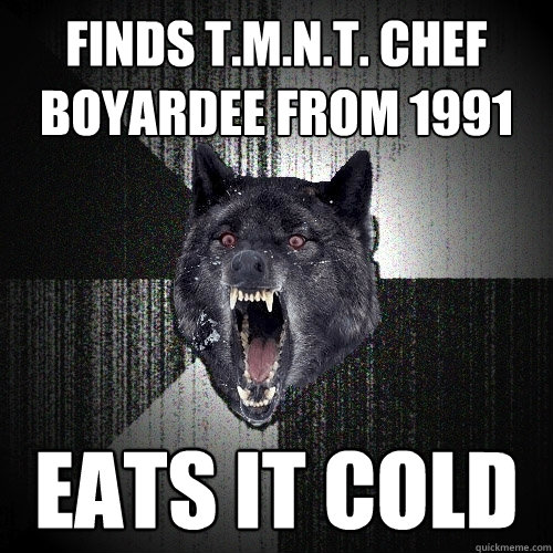FINDS T.M.N.T. CHEF BOYARDEE from 1991 Eats it cold  Insanity Wolf
