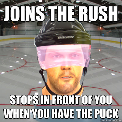 JOINS THE RUSH STOPS IN FRONT OF YOU WHEN YOU HAVE THE PUCK  Scumbag EASHL Playah