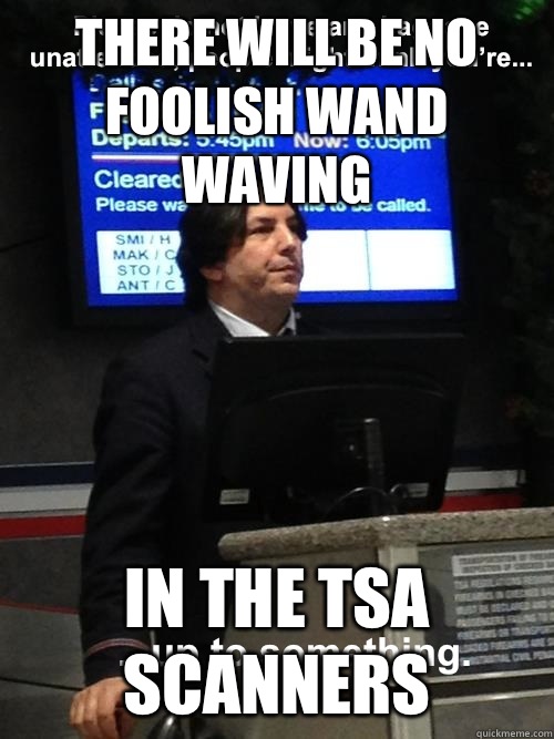 There will be no foolish wand waving In the TSA scanners  