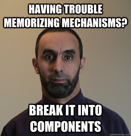 HAVING TROUBLE MEMORIZING MECHANISMS? BREAK IT INTO COMPONENTS - HAVING TROUBLE MEMORIZING MECHANISMS? BREAK IT INTO COMPONENTS  Physics Teacher Solves Everything